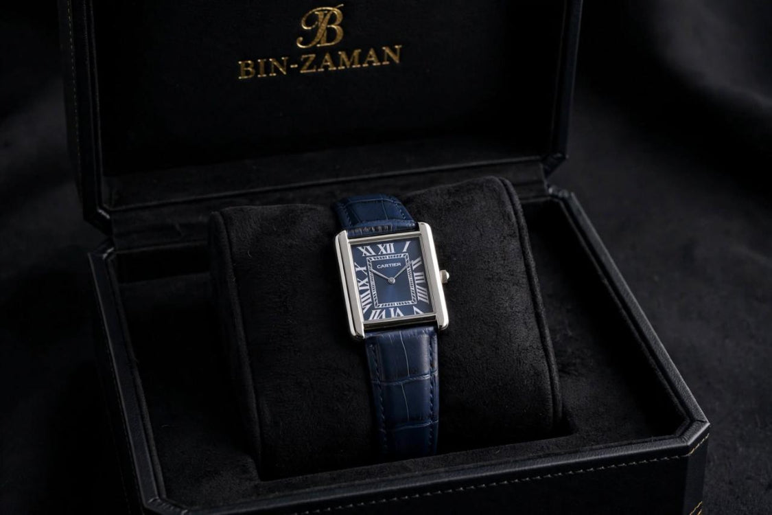 Bin-Zaman "Tank" Vintage Edition – Classic Rectangular Leather Watch