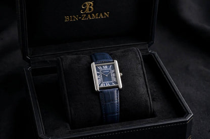 Bin-Zaman "Tank" Vintage Edition – Classic Rectangular Leather Watch