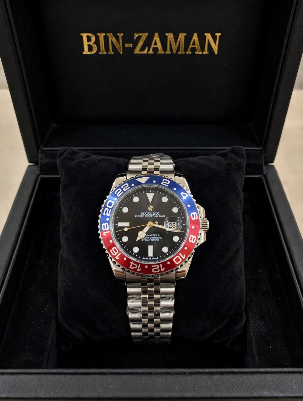 BIN ZAMAN GMT Master II Edition – Luxury Jubilee Bracelet Watch for Men