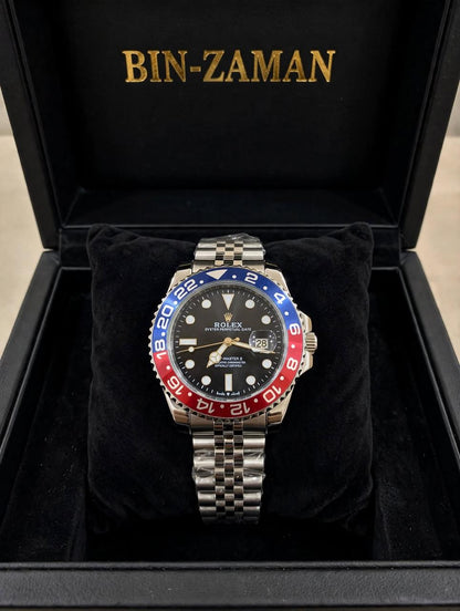 BIN ZAMAN GMT Master II Edition – Luxury Jubilee Bracelet Watch for Men