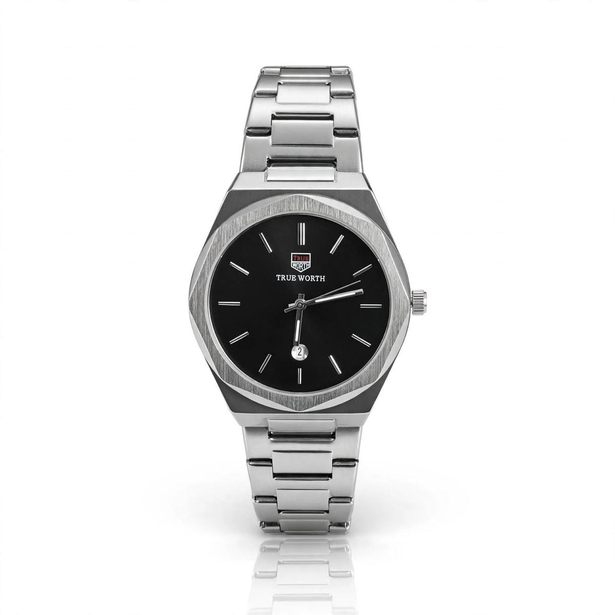 BIN ZAMAN True Worth – Sleek Black Dial Octagonal Luxury Watch for Men