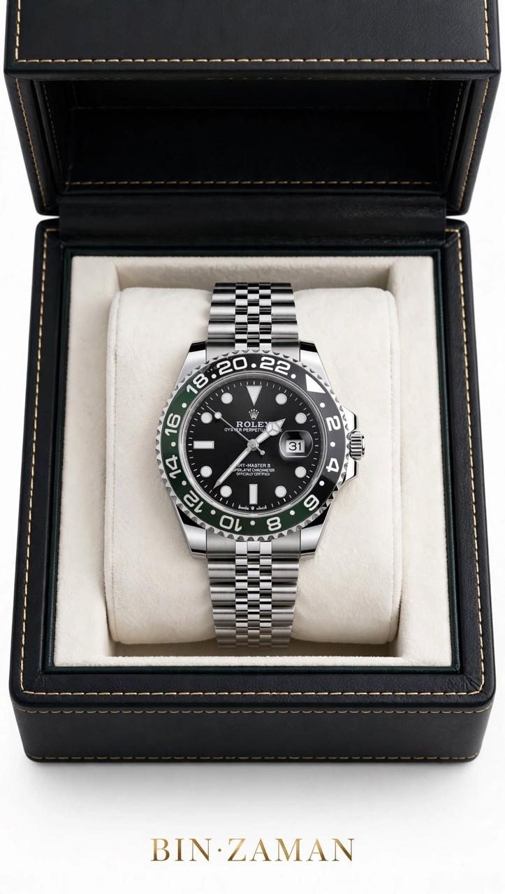 BIN ZAMAN GMT Master II Edition – Luxury Jubilee Bracelet Watch for Men