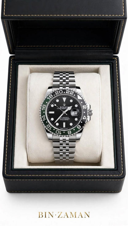 BIN ZAMAN GMT Master II Edition – Luxury Jubilee Bracelet Watch for Men