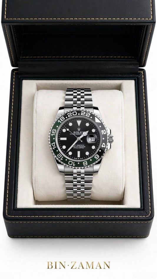 BIN ZAMAN GMT Master II Edition – Luxury Jubilee Bracelet Watch for Men
